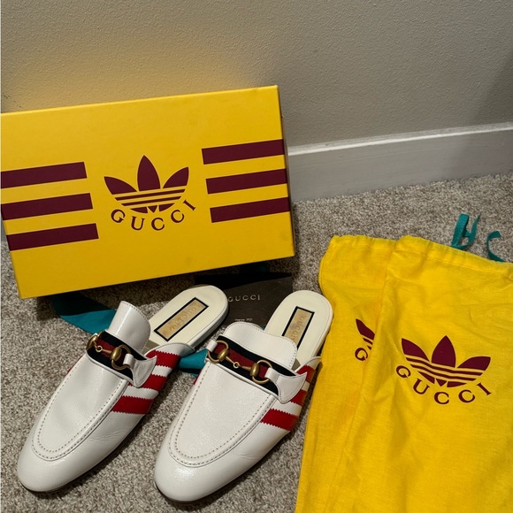 NEW Gucci x Adidas Women’s Princetown Mules Size 42 - Picture 1 of 3
